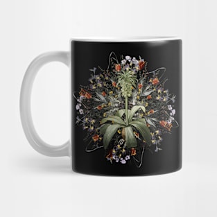 Vintage Eucomis Regia Flower Wreath Mug